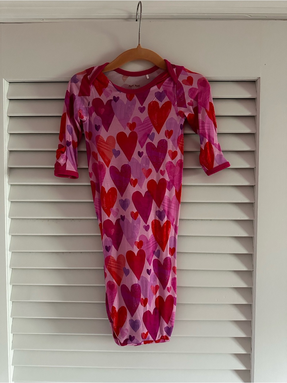 Little Sleepies Hearts newborn gown